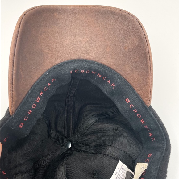 Crowncap Adjustable Ballcap with Leather Visor - Picture 7 of 8